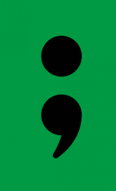 Comma black color 10in Iron On Transfer